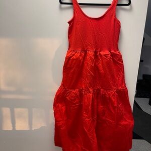 JCrew Vibrant Red Dress